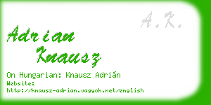 adrian knausz business card