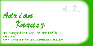 adrian knausz business card